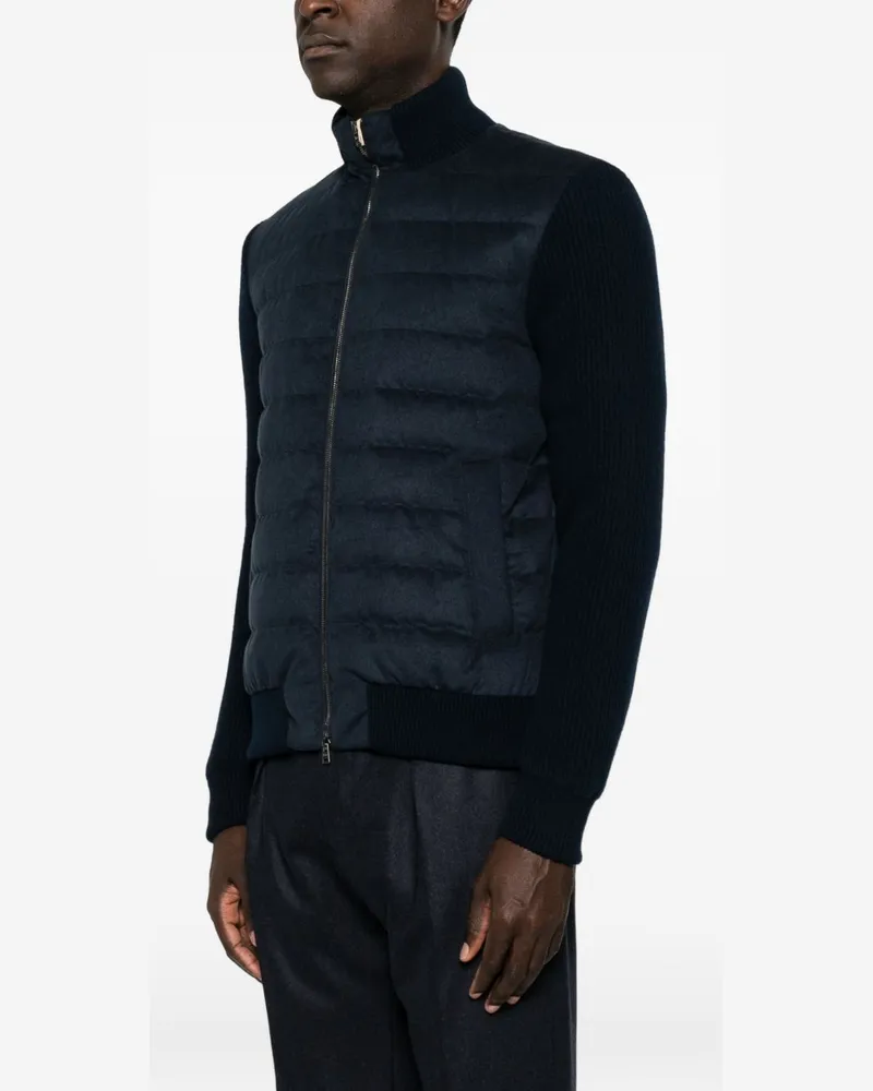 Herno Quilted Hybrid Jacket — Navy Navy