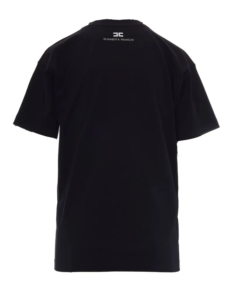Elisabetta Franchi Women's T-Shirt Black Cotton T-Shirts & Jerseys Black
