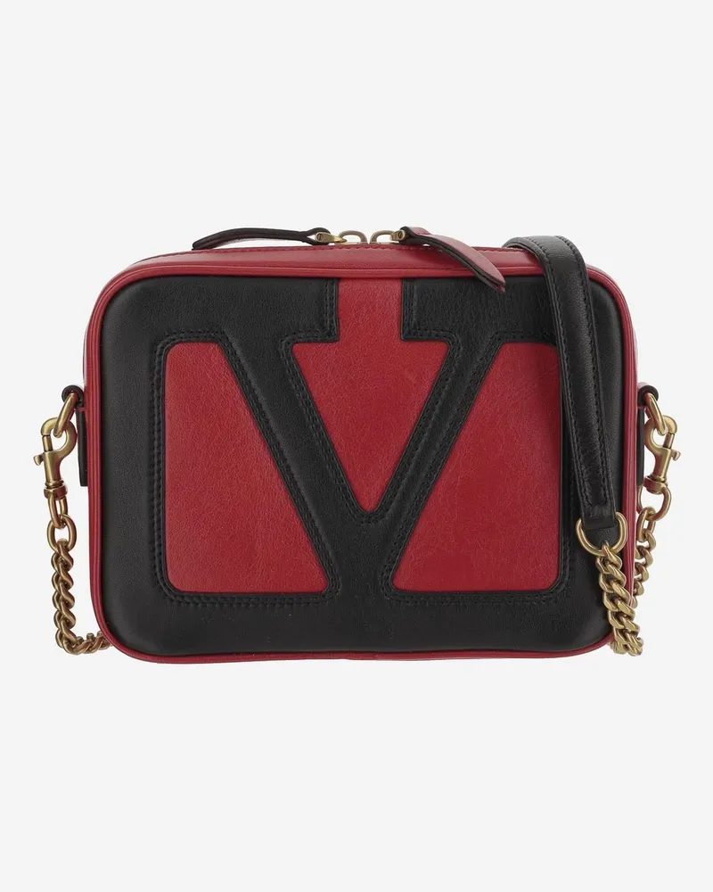 Valentino Garavani Women's Viva Superstar Leather Shoulder Bag Red, Black Red