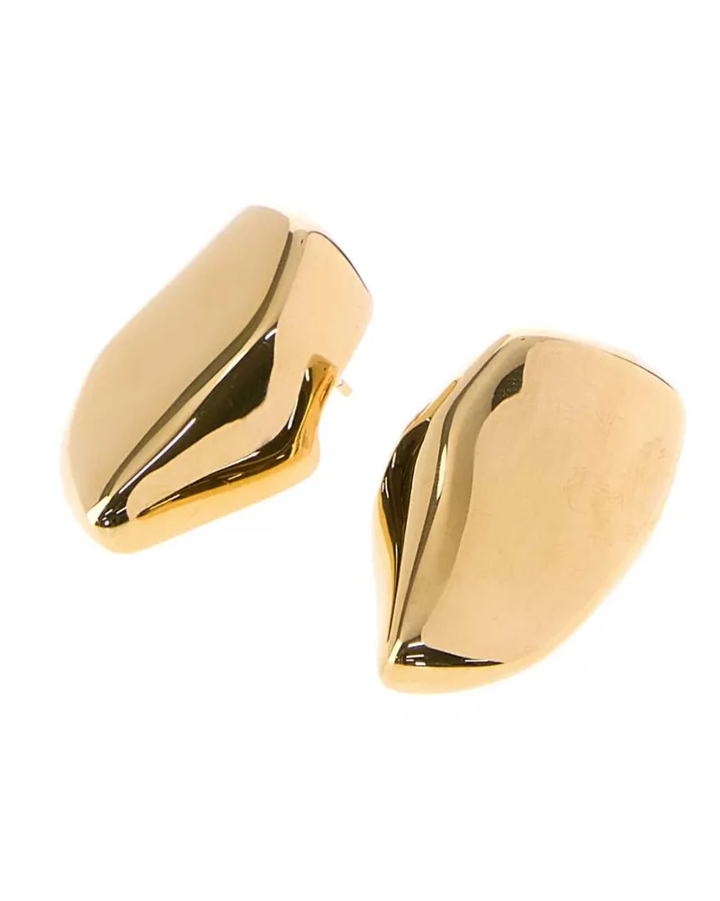 Bottega Veneta Women's Gold Silver Small Prisma Earrings Silveryellowgold Sterling Gold