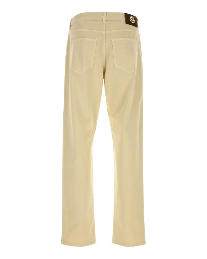 Moncler Stretch Cotton Trousers — Beige Beige