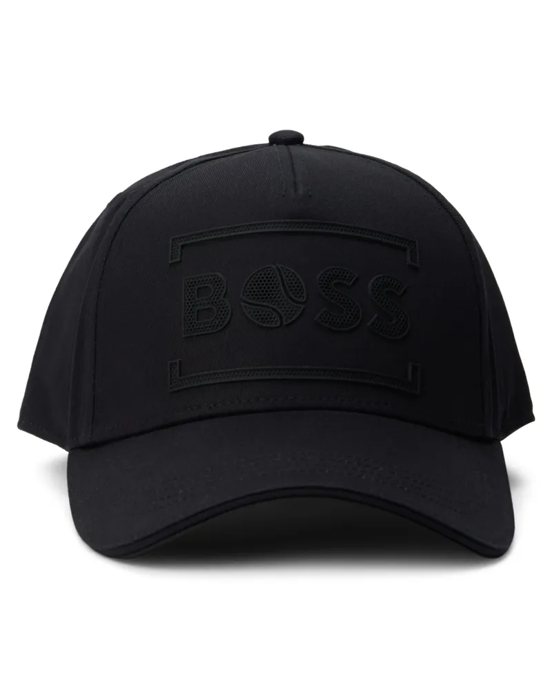 HUGO BOSS Men's Visor Cap Black Cotton Hat Black