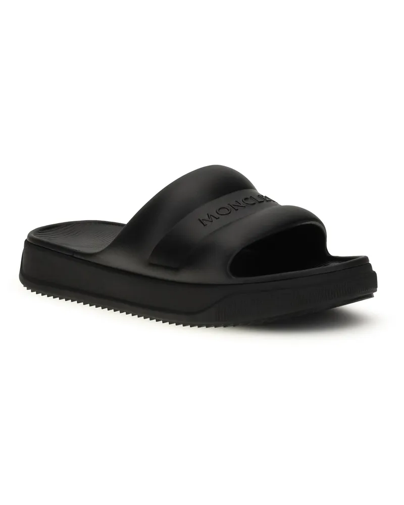 Moncler Women's Altive Slippers Black Rubber Sandal Black