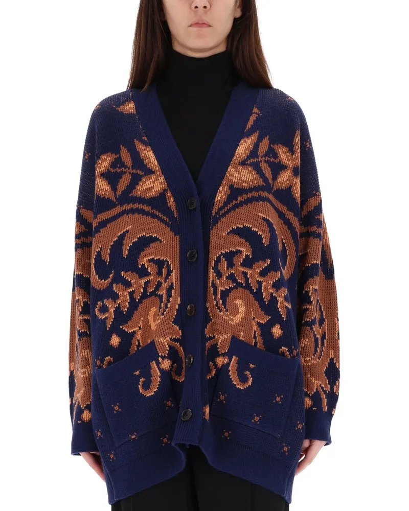 Etro Wool Multicolor Cardigan — Multicolor Multicolor