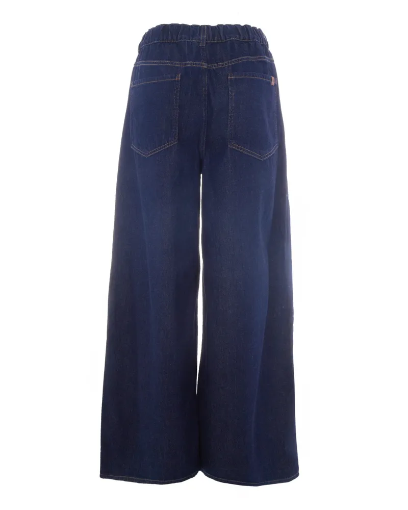 Max Mara Women's Jeans Zattera Dark Indigo Clean Cotton Navy