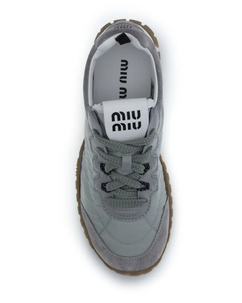 Miu Miu Women's Sneakers Tyre Cloud Upper: Recycled Polyamide Trainers Gray