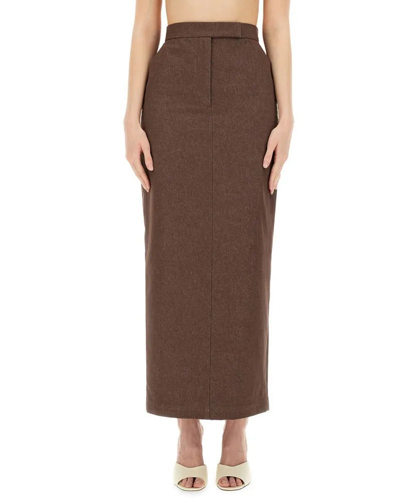 Max Mara Pianosa Skirt — Brown Brown