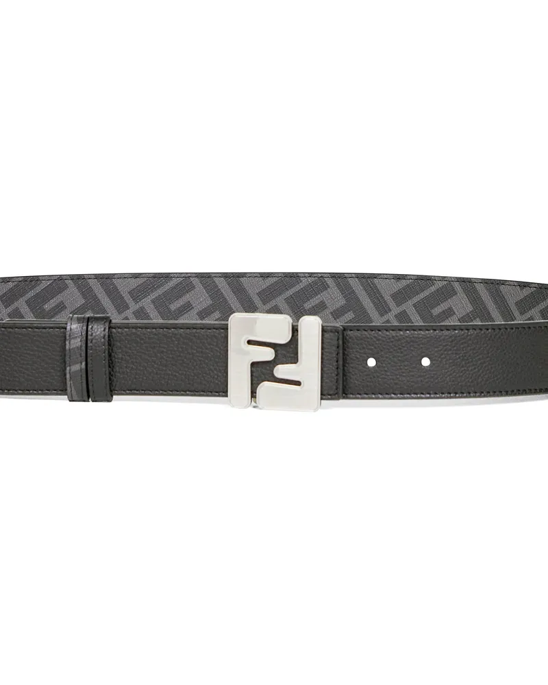 Fendi Men's Belt Squared Ff Black Black