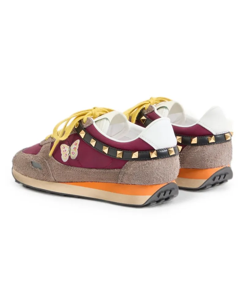 Valentino Garavani Stud Up Sneakers — Beige Beige