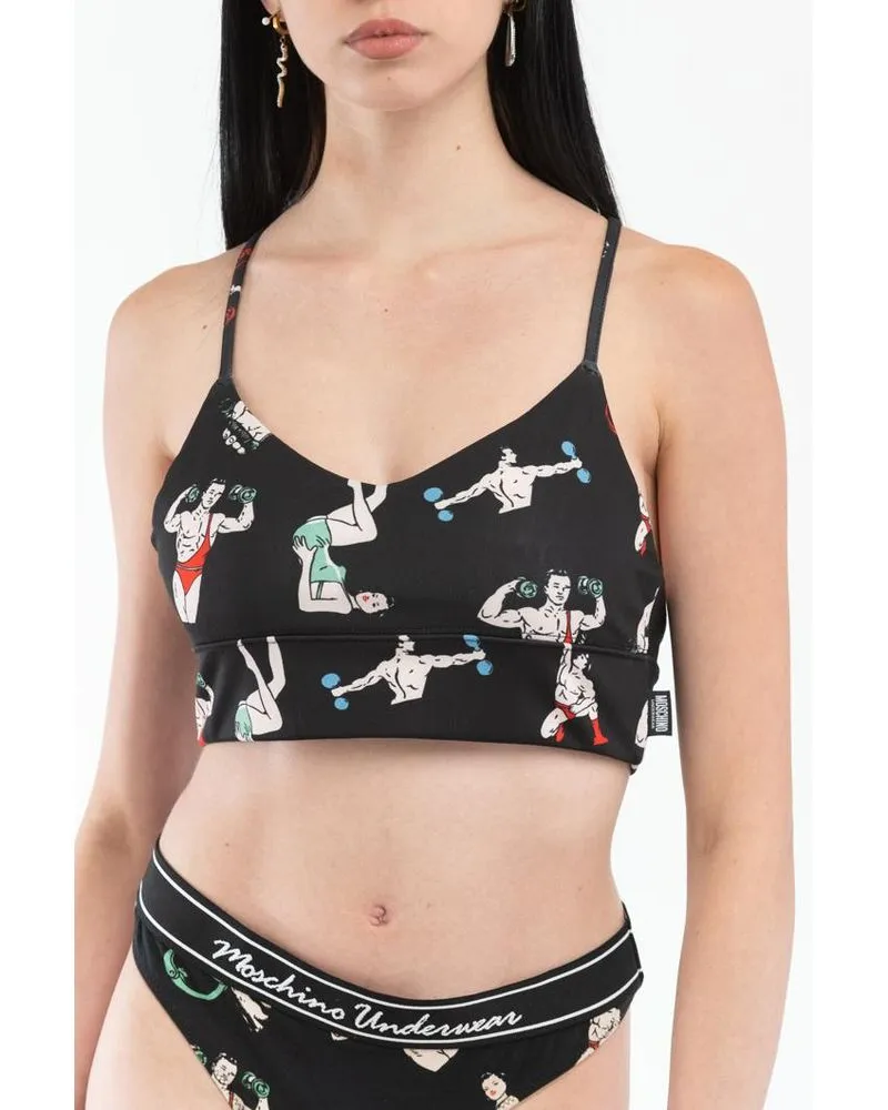 Moschino Women Black Polyester Tank Tops Black
