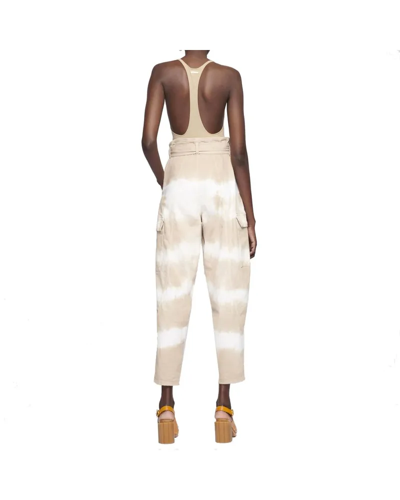 Stella McCartney Tie-Dye Cotton Cargo Pants — White White