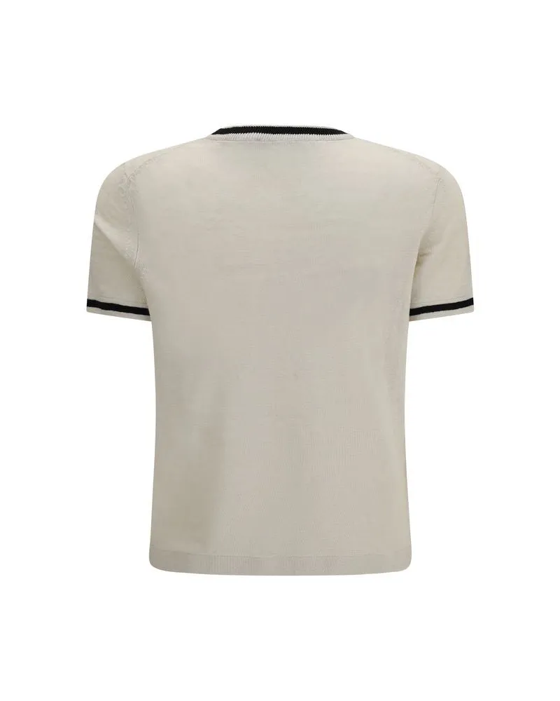Max Mara Women Beige Linen T-Shirt Beige