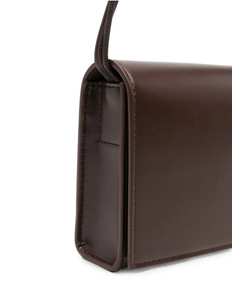 Jil Sander Leather Shoulder Bag — Brown Brown