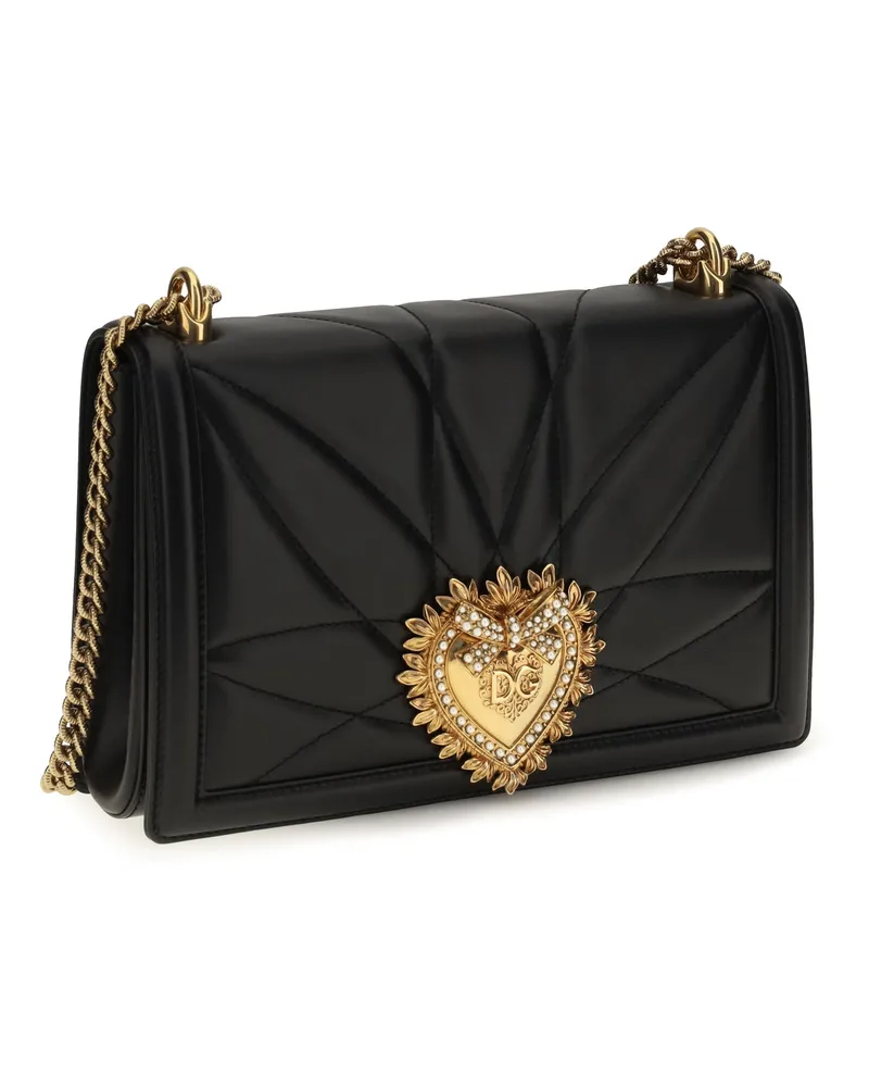 Dolce & Gabbana Devotion Shoulder Bag — Black Black