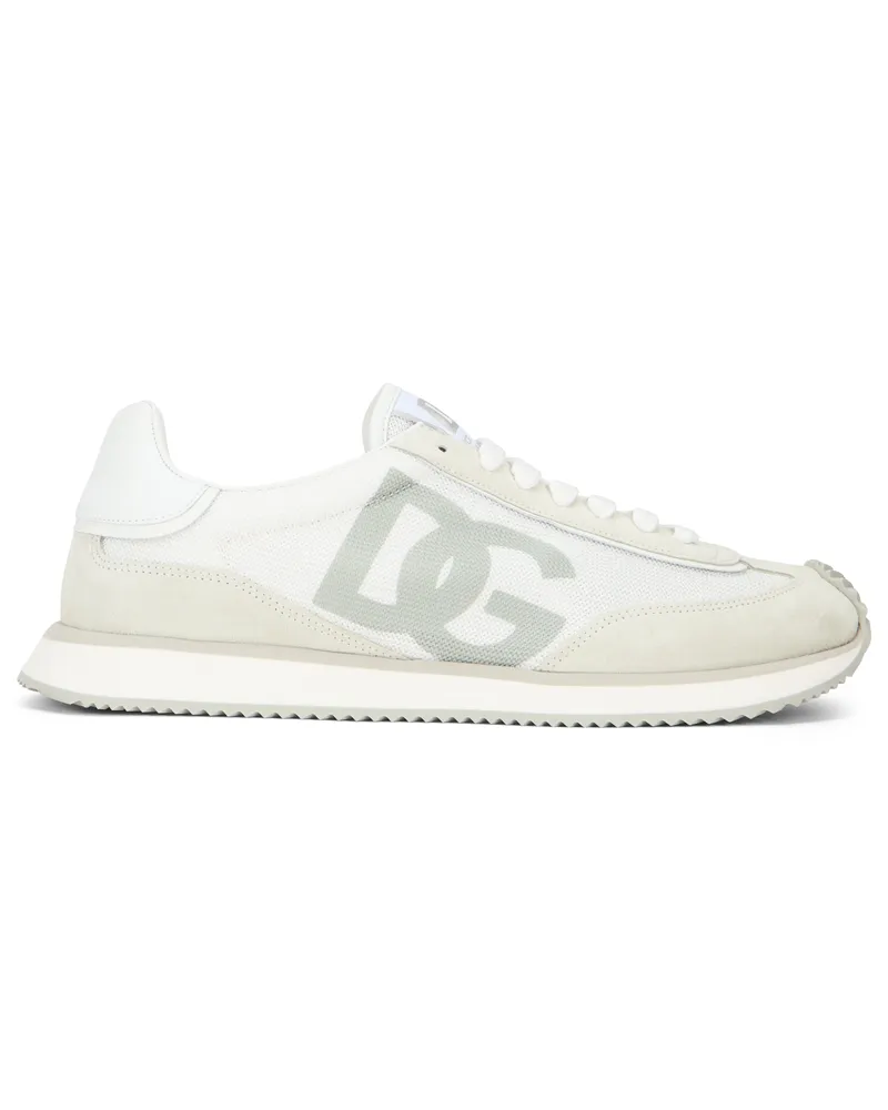 Dolce & Gabbana Men's Sneakers White White-White Polyester Trainers White/white White