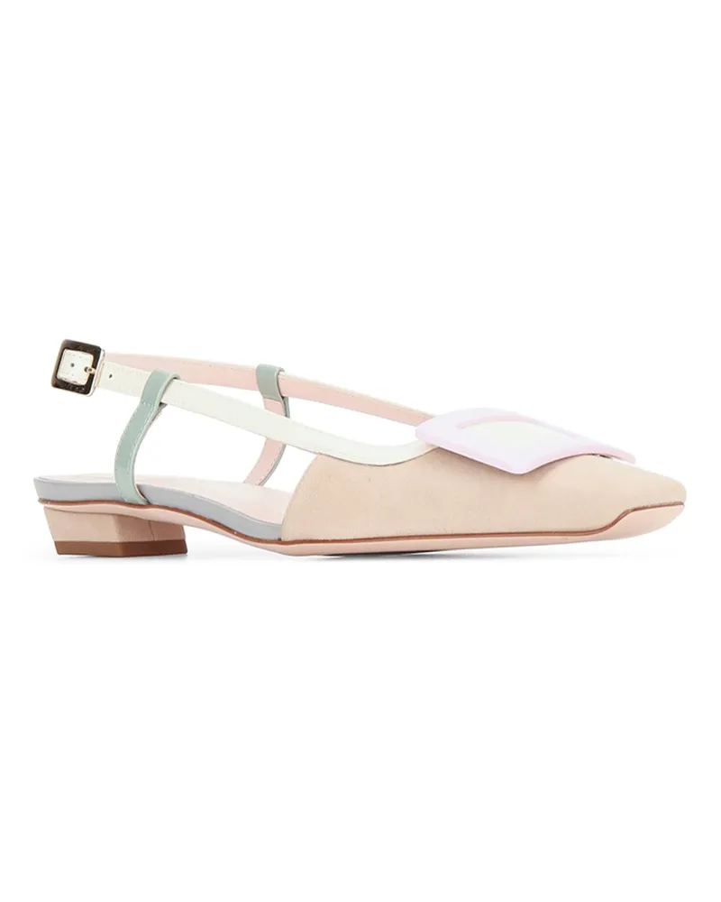 Roger Vivier Women's Belle Vivier Buckle Sling Dec 25 C211c019t035b206 Leather - Sole: Calf Scarpe Con Tacco / High Heel Shoes Beige