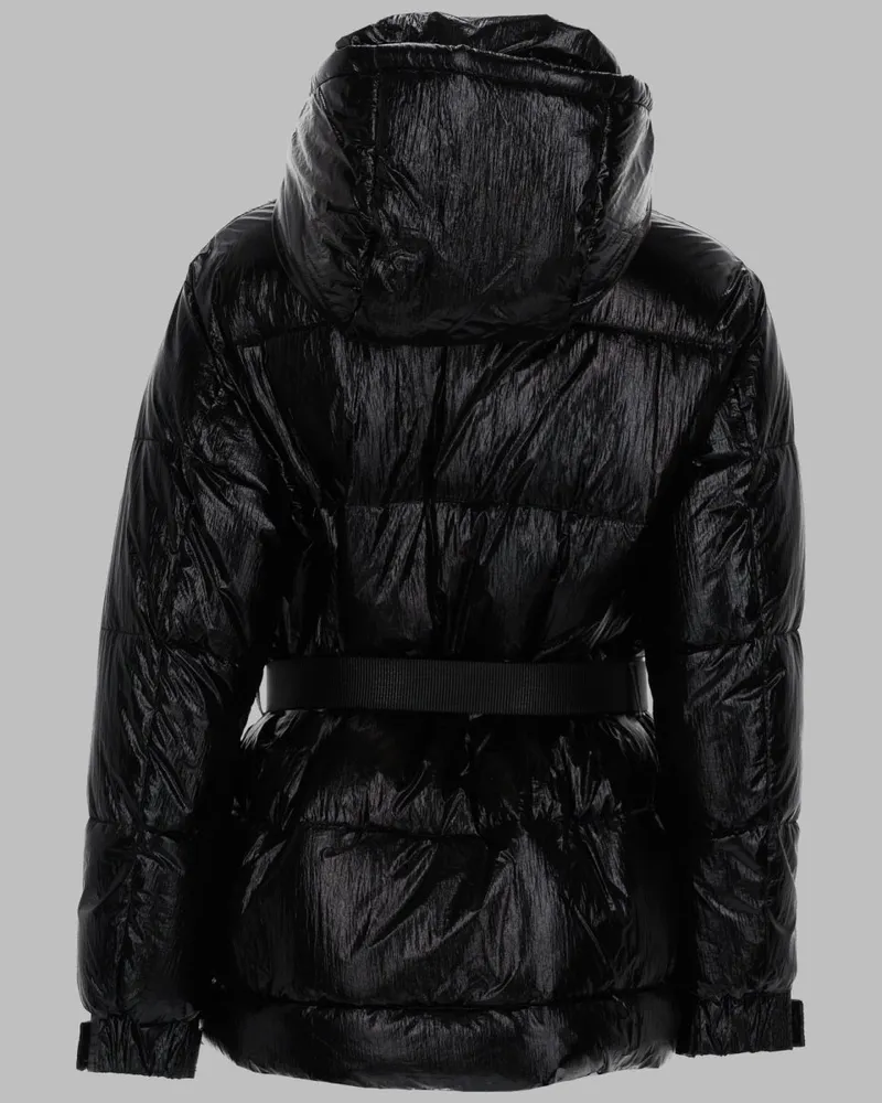 Canadian Classics Belted Hooded Nylon Jacket — Black Black