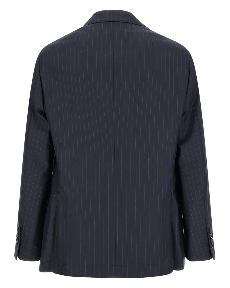 Brunello Cucinelli Men's Blue Virgin Wool Blazer Clothing Blue