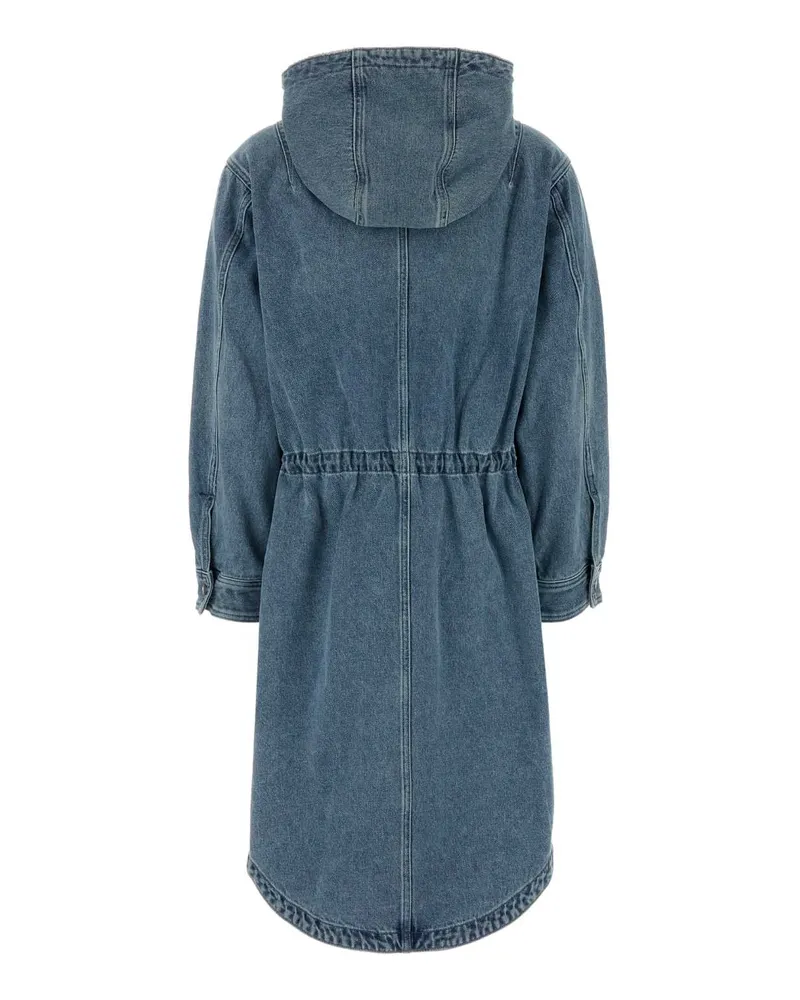 Michael Kors Women's Denim Parka Horizonwash Cotton Giubbini Blue