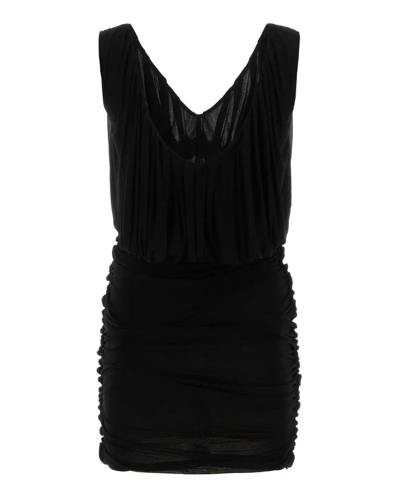 Saint Laurent Women's Black Cupro Mini Dress 1000 Exterior: Lining: Abiti Black