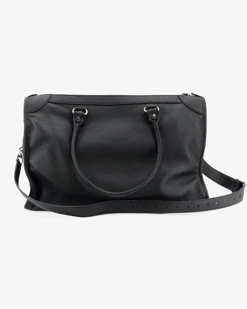 Balenciaga Men's Travel Bag Le City Business Leather Black Luggage & Holdalls Black