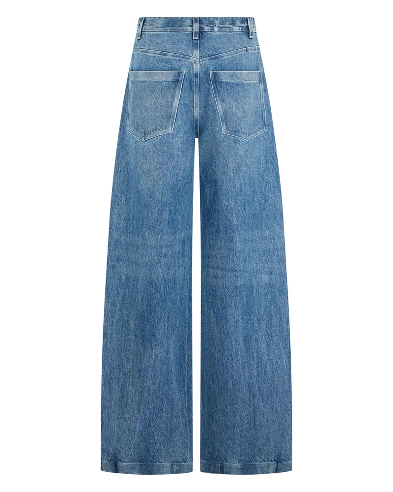 Alexander Wang Women's Wide-Leg Jeans Light Blue Cotton Blue