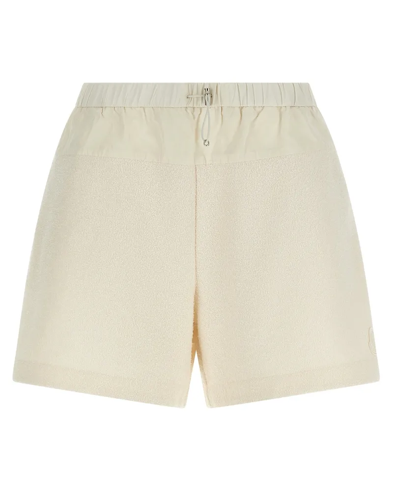 Moncler Lightweight Bouclé Bermuda Shorts — White White
