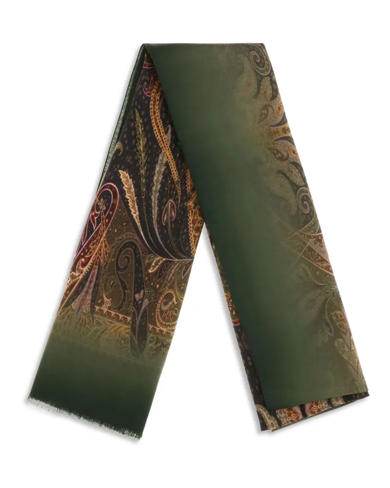 Etro Men's Orfeo Modal Scarf Stampa F.do Verde Scarfs Green