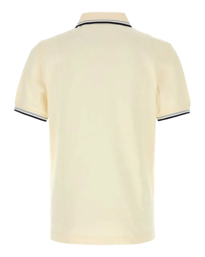 Fred Perry Men's Twin Polo Beige Cotton Beige