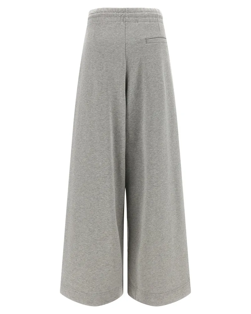 Dries van Noten Women's Gray Cotton Casual Pants Gray