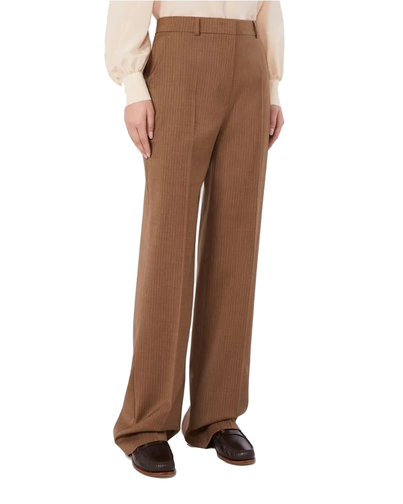 Max Mara Virgin Wool Trousers — Brown Brown