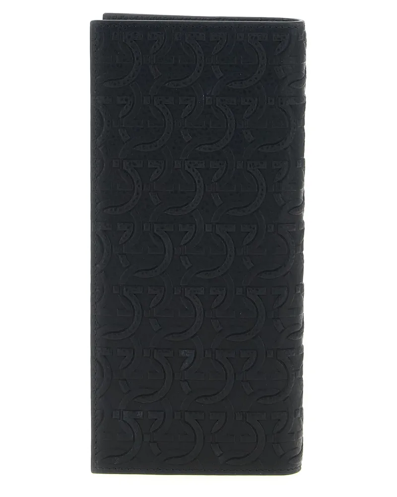 Ferragamo Men's Black Calfskin Wallet Black
