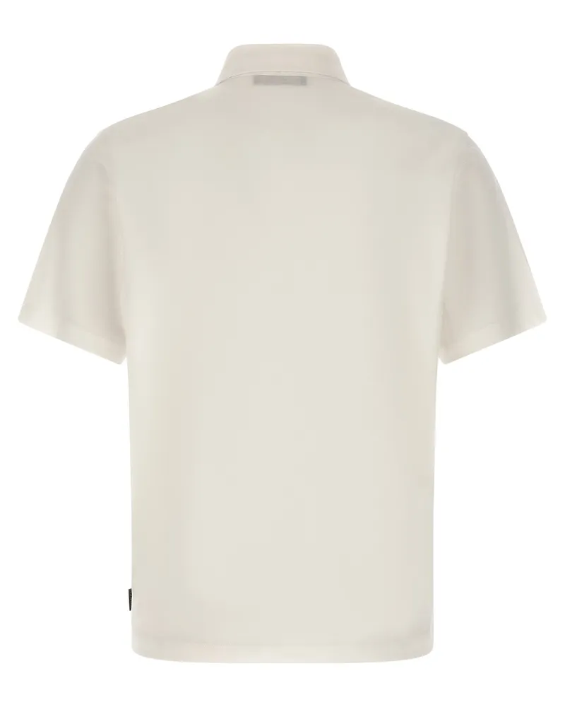 Zanone Cotton-Silk Blend Polo Shirt — White White