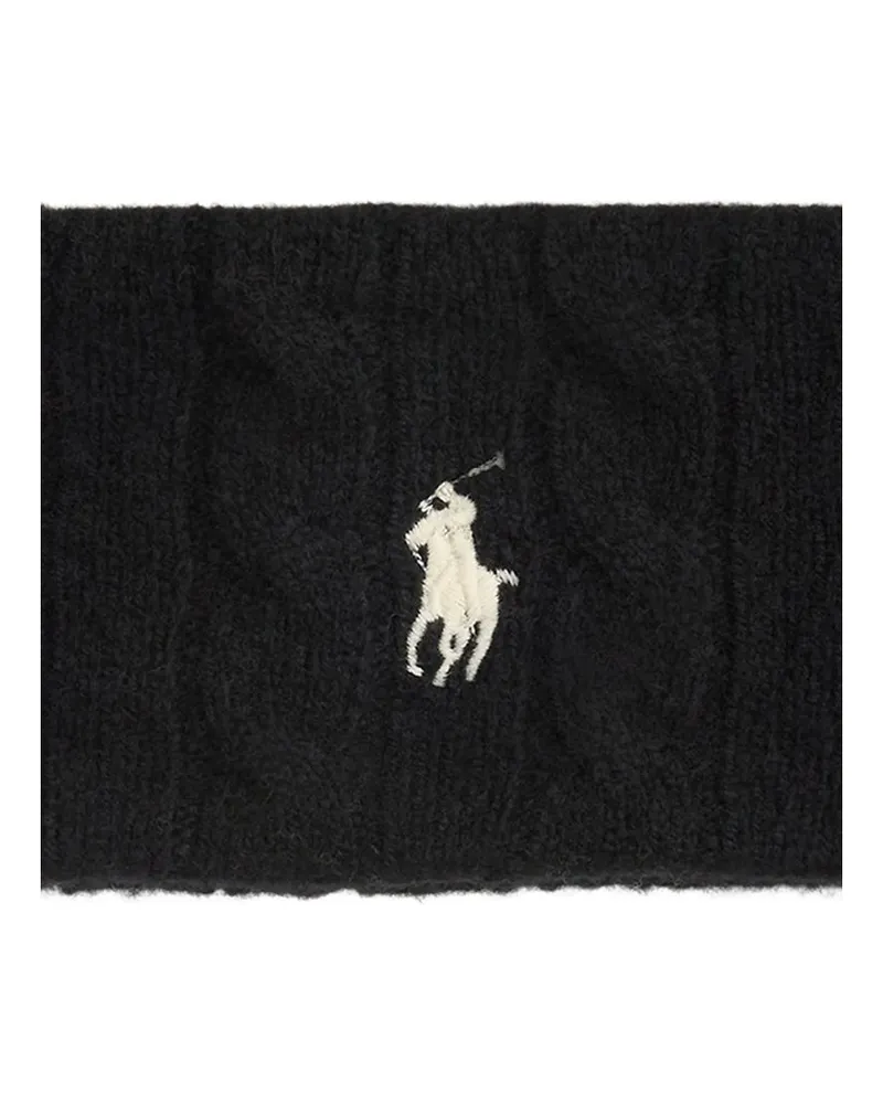 Ralph Lauren 455981426001 Cable Knit Wool & Cashmere Beanie — Black Black