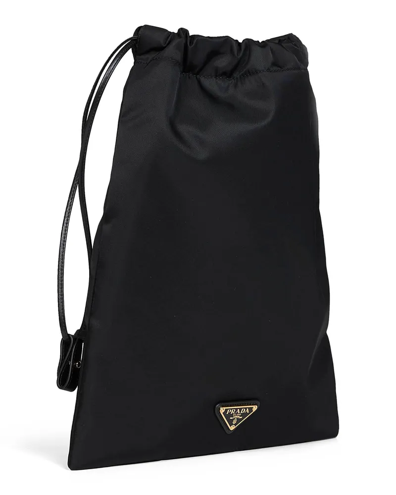 Prada Women's Pouch Bag Wish Black Recycled Polyamide Shoulder Black