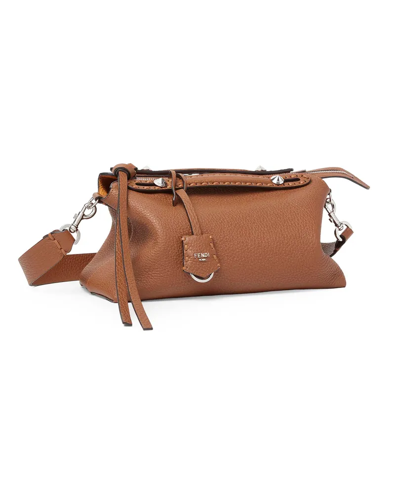 Fendi Women's Handbag By The Way Selleria Reversible Tan Brown Calf Leather Handbags Hand Bags Brown