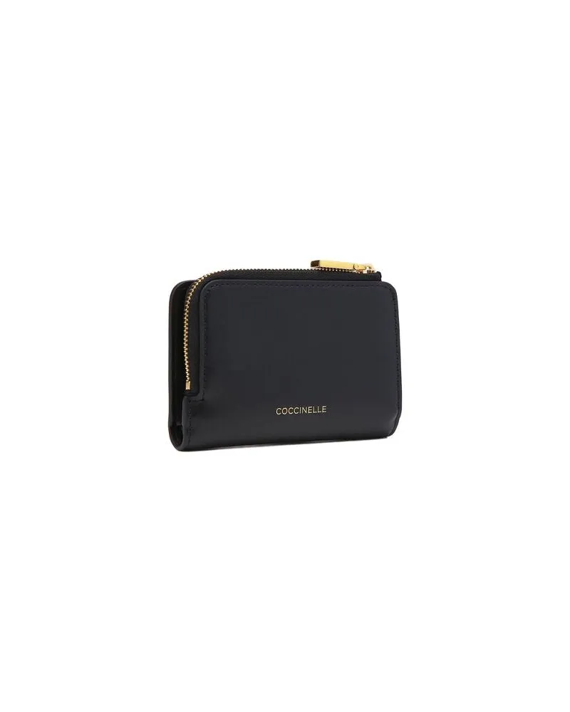 Coccinelle Women's Wallet Black Calf Split Leather Bags Black