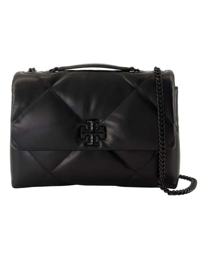 Tory Burch Women's Kira Diamond Powder Convertible Bag -  Leather Black Cowhide Shoulder-Hobo-Bags Black