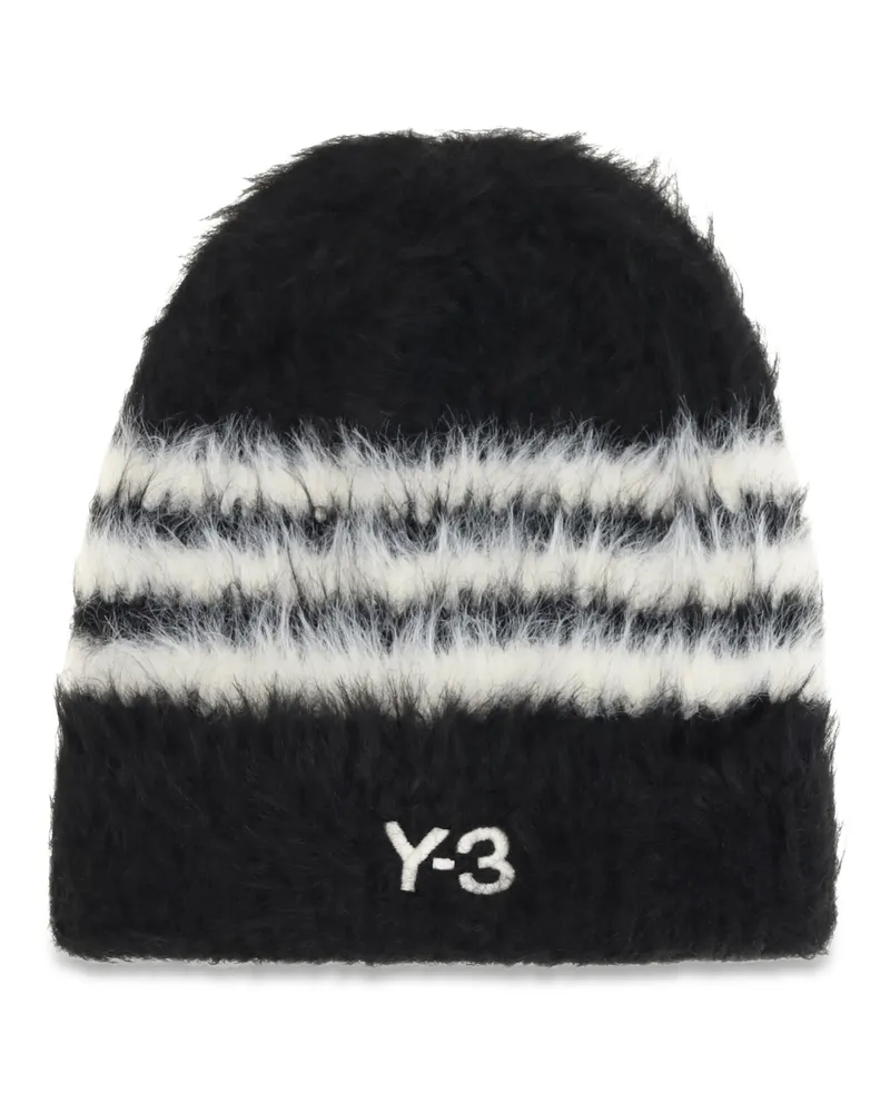 adidas KY3727 Striped Recycled Polyamide Beanie — Black Black