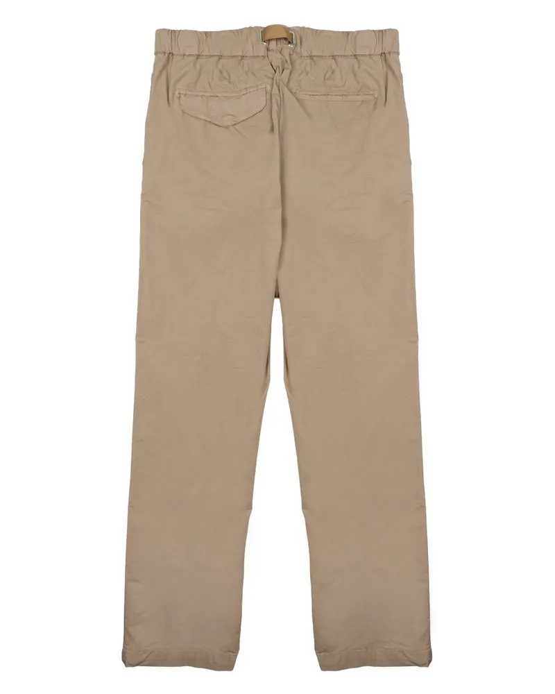 PLAN C Cotton With Integrated Belt Trousers — Beige Beige
