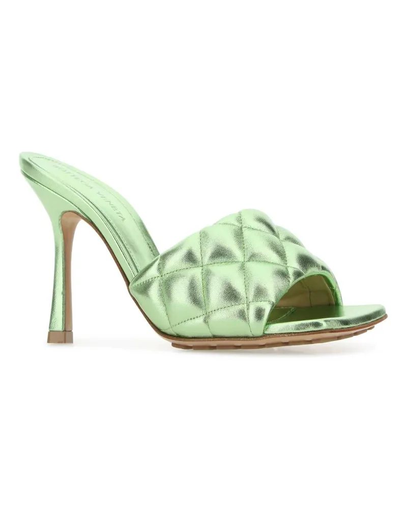 Bottega Veneta Women's Light Green Nappa Leather Padded Sandals 3505 Sandali Green