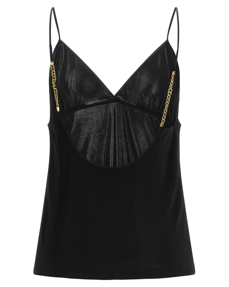 Saint Laurent Women's Black Viscose Tank Tops Black