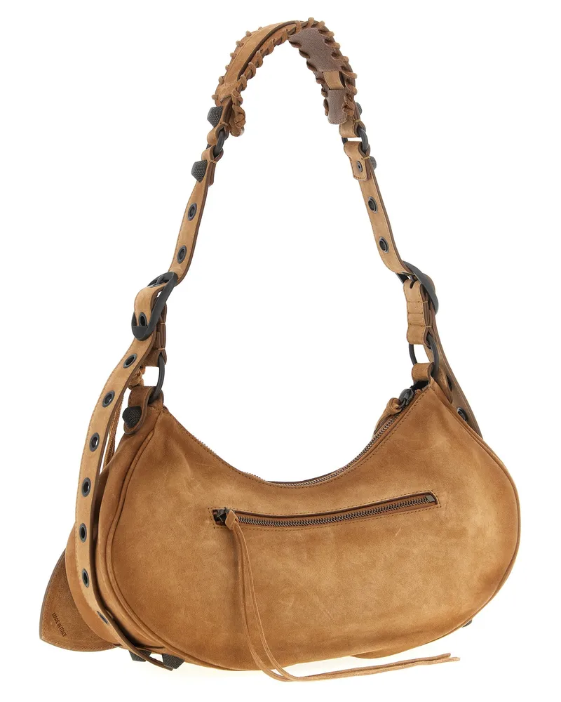 Balenciaga Women's Brown Calfskin Shoulder Bag Brown