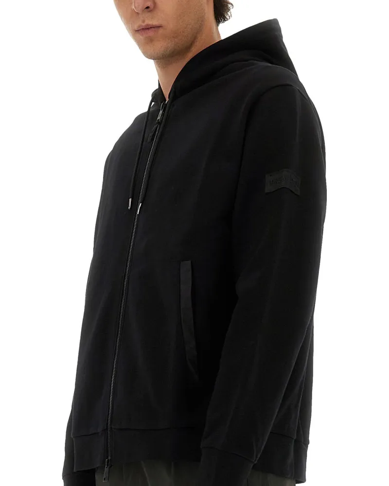 Premiata Cotton Zip Sweatshirt — Black Black