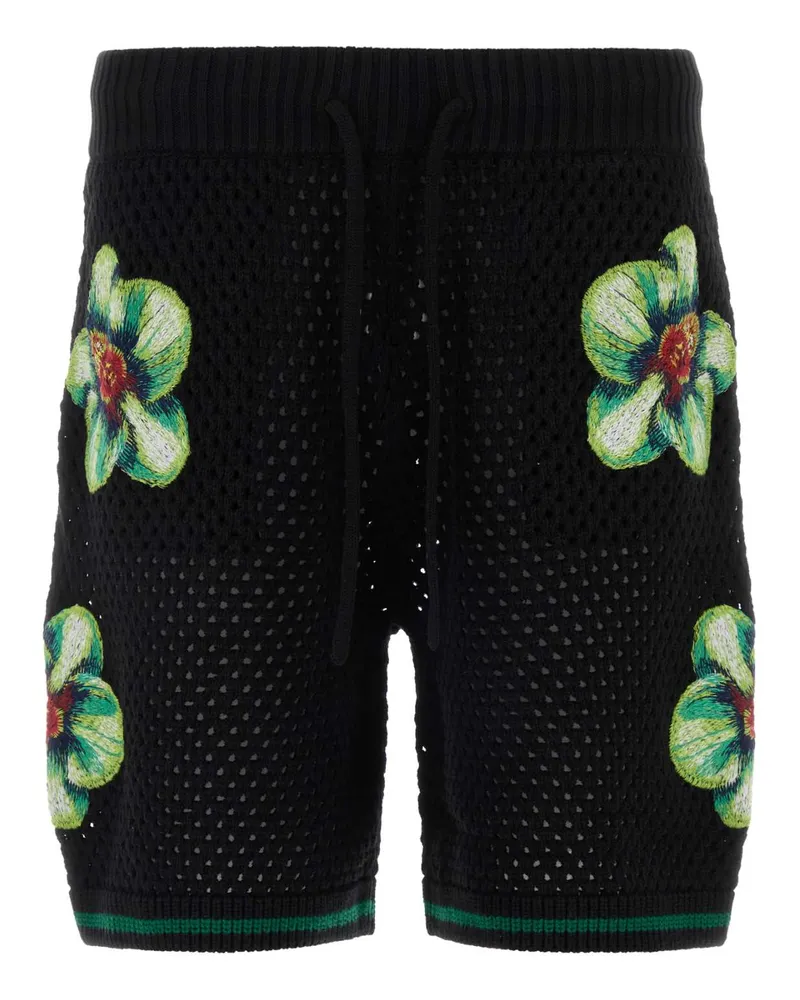Casablanca Paris Orchid Bermuda Shorts — Black Black