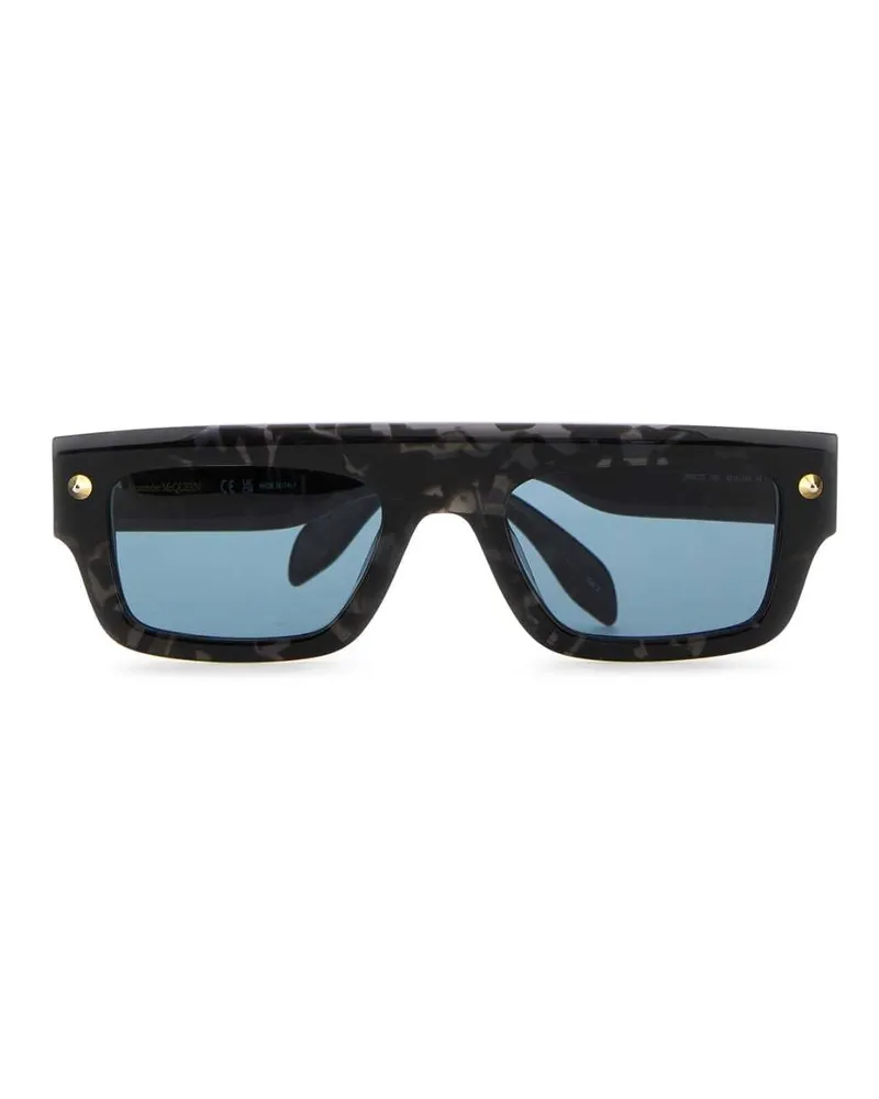 Alexander McQueen Women's Multicolor Acetate Sunglasses Havanahavanablue Exterior: Occhiali Da Sole Multicolor
