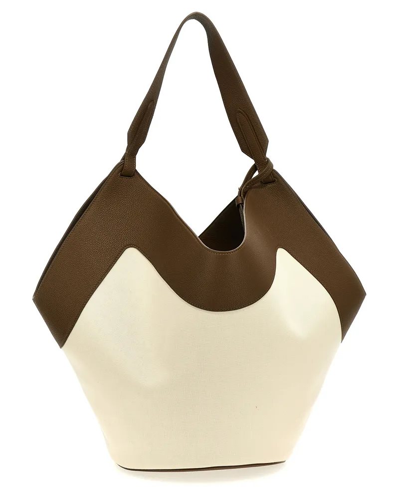 KHAITE Lotus Shoulder Bag — Brown Brown
