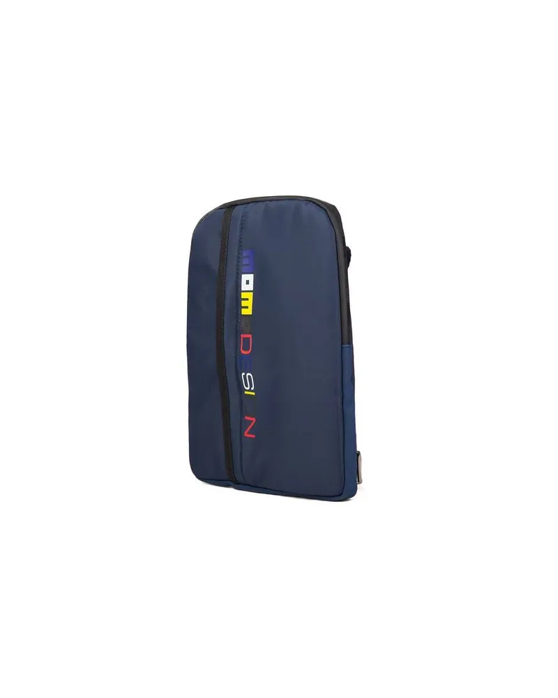 MOMO DESIGN Logo-Striped Nylon Shoulder Bag — Navy Navy