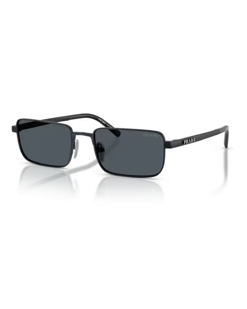 Prada SPRD54C055E7AB Rectangular Metal Sunglasses — Gray Gray