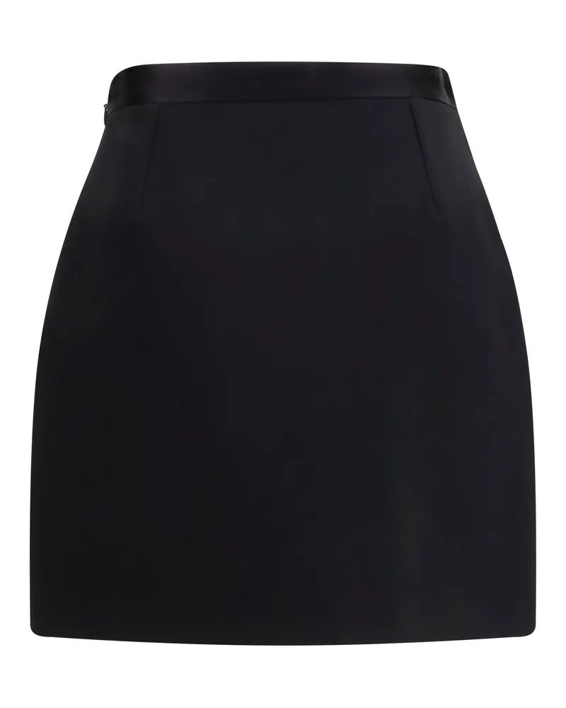 Versace Women's Wool Mini Skirt Black Black